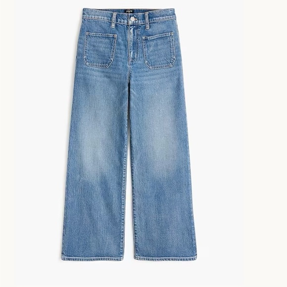 J. Crew Denim - J. Crew wide leg crop denim jean with all day stretch.